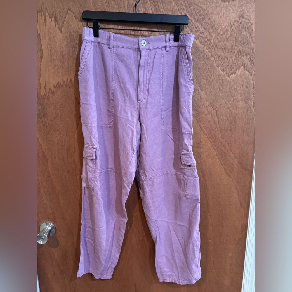 Pilcro Lilac Linen Blend pants size M